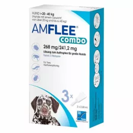 AMFLEE combo 268/241.2mg Oral solution for dogs 20-40kg, 3 pcs