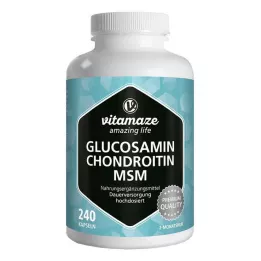 GLUCOSAMIN CHONDROITIN MSM Vitamin C Capsules, 240 Capsules