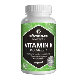 VITAMIN K1+K2 complex high-dosed vegan capsules, 120 pcs