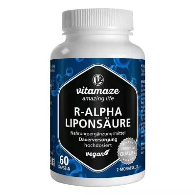 R-ALPHA-LIPONSÄURE 200 mg high-dose vegan capsules, 60 pcs