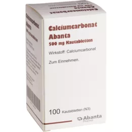 CALCIUMCARBONAT ABANTA 500 mg chewable tablets, 100 pcs
