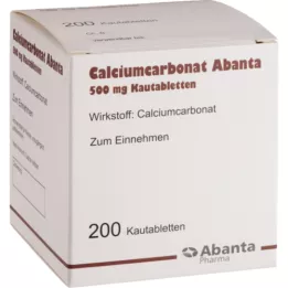 CALCIUMCARBONAT ABANTA 500 mg chewable tablets, 200 pcs