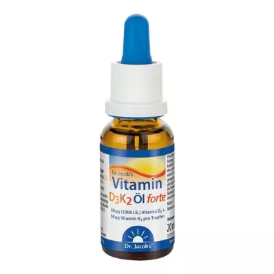 Vitamin D3K2 oil forte Dr.Jacob`s drops, 20 ml