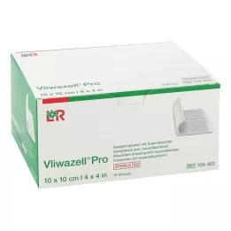 Vliwazell Pro superabsorb.compress sterile 10x10 cm, 10 pcs