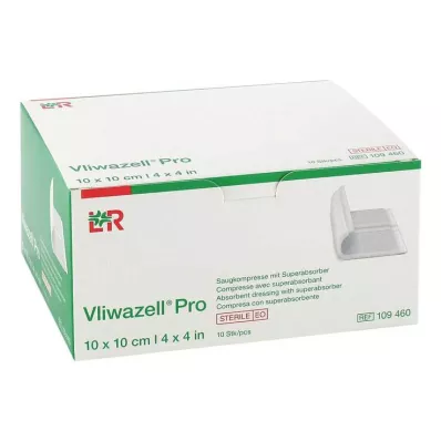 VLIWAZELL Pro superabsorb.compress.sterile 10x10 cm, 10 pcs