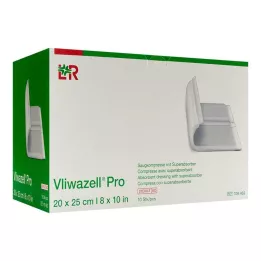 Vliwazell Pro superabsorb.compress sterile 20x25 cm, 10 pcs