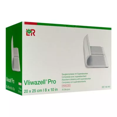 VLIWAZELL Pro superabsorb.compress.sterile 20x25 cm, 10 pcs