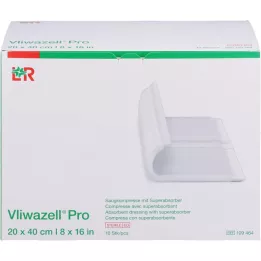 VLIWAZELL Pro superabsorb.compress.sterile 20x40 cm, 10 pcs