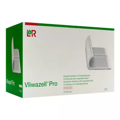 VLIWAZELL Pro superabsorb.compress.sterile 20x40 cm, 10 pcs