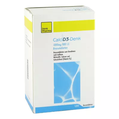 Calci D3-Denk 1,000 mg / 880 IU effervescent tablets, 120 pcs Calci D3-Denk 1,000 mg / 880 IU effervescent tablets, 120 pcs