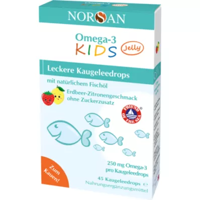 NORSAN Omega-3 Kids Jelly Dragees, 45 pcs