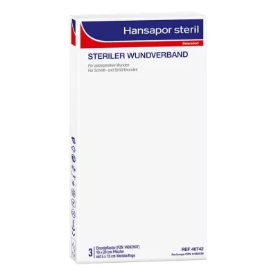 Hansapor sterile wound dressing 10x20 cm (3 pieces) Hansapor sterile wound dressing 10x20 cm (3 pieces)