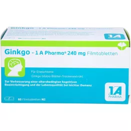 GINKGO-1A Pharma 240 mg Film-Coated Tablets, 60 Capsules
