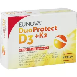 EUNOVA DuoProtect D3+K2 4000 I.U./80 μg Capsules, 30 pcs