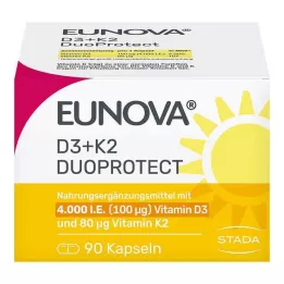 EUNOVA DuoProtect D3+K2 4000 I.U./80 μg Capsules, 90 pcs