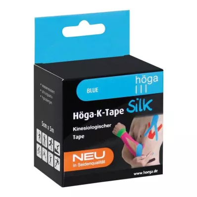 Höga-K-Tape Silk 5 cmx5 m blue kinesiolog. tape, 1 piece Höga-K-Tape Silk 5 cmx5 m blue kinesiolog. tape, 1 piece