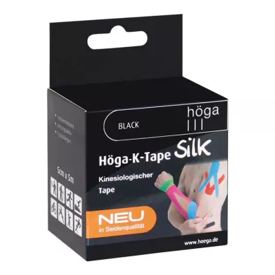 HÖGA-K-TAPE Silk 5 cmx5 m l.fr.black kinesiol.tape, 1 pc HÖGA-K-TAPE Silk 5 cmx5 m l.fr.black kinesiol.tape, 1 pc