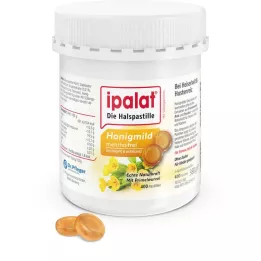 IPALAT Throat lozenges honey mild without menthol sugar fresh, 400 pcs