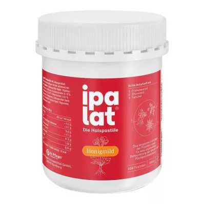 Ipalat throat lozenges, mild honey without menthol, sugar-free, 400 pieces Ipalat throat lozenges, mild honey without menthol, sugar-free, 400 pieces