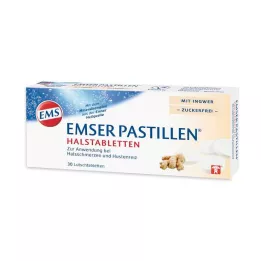 EMSER Pastilles Throat Tablets with Ginger sugar-free, 30 pcs