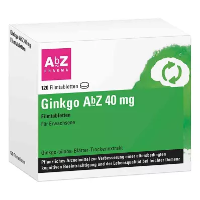 Ginkgo Abz 40 mg film-coated tablets (120 pieces) Ginkgo Abz 40 mg film-coated tablets (120 pieces)
