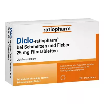 Diclo-Ratiopharm for pain and fever 25 mg Fta, 20 pcs