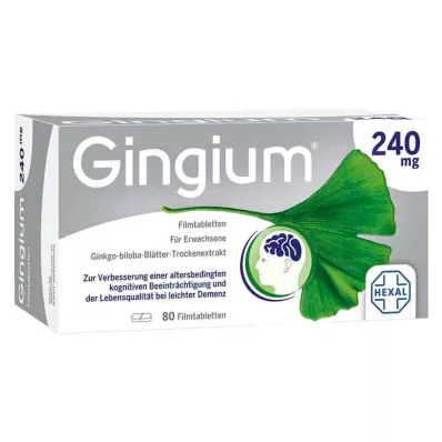 GINGIUM 240 mg film-coated tablets, 80 pcs GINGIUM 240 mg film-coated tablets, 80 pcs