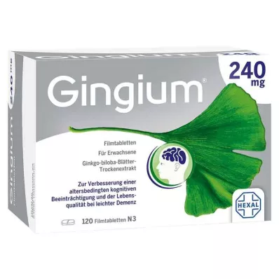 GINGIUM 240 mg film-coated tablets, 120 pcs GINGIUM 240 mg film-coated tablets, 120 pcs