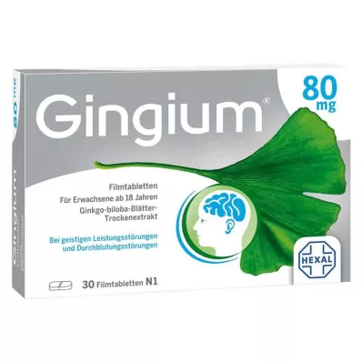 GINGIUM 80 mg film-coated tablets, 30 pcs GINGIUM 80 mg film-coated tablets, 30 pcs
