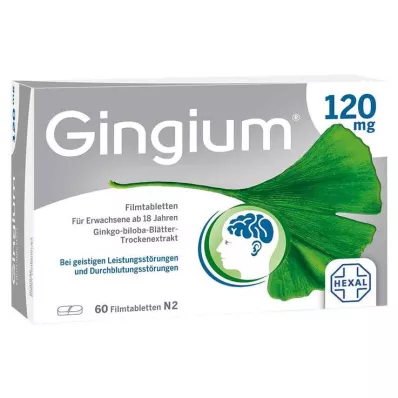 Gingium 120 mg film-coated tablets, 60 pcs Gingium 120 mg film-coated tablets, 60 pcs