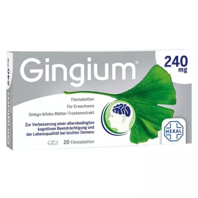 GINGIUM 240 mg film-coated tablets, 20 pcs GINGIUM 240 mg film-coated tablets, 20 pcs
