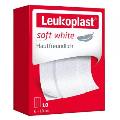 LEUKOPLAST soft white plaster 6x10 cm, 10 pcs