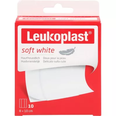 LEUKOPLAST soft white plaster 8x10 cm, 10 pcs