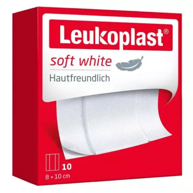 LEUKOPLAST soft white plaster 8x10 cm, 10 pcs