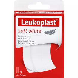 LEUKOPLAST soft white plaster 4x10 cm, 5 pcs