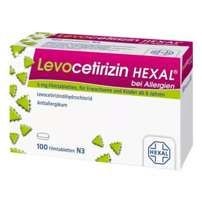 LEVOCETIRIZIN HEXAL for allergies 5 mg film-coated tablets, 100 pcs
