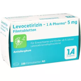 LEVOCETIRIZIN-1A Pharma 5 mg Film-Coated Tablets, 100 Capsules