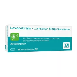 Levocetirizine – 1 A Pharma® 5 mg film-coated tablets, 50 pcs