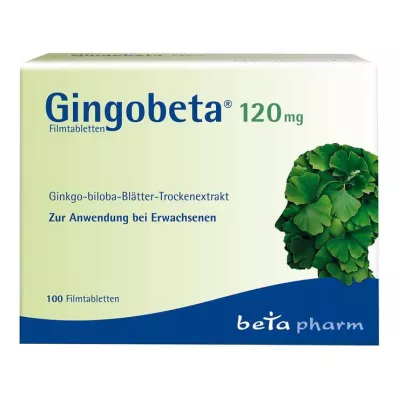 Gingobeta 120 mg film-coated tablets, 100 pcs Gingobeta 120 mg film-coated tablets, 100 pcs
