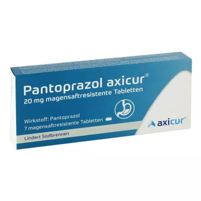 Pantoprazole axicur® 20 mg tablets, 7 pcs