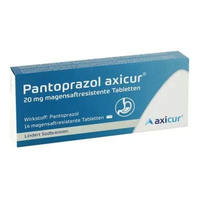 PANTOPRAZOL axicur 20 mg enteric-coated tablets, 14 pcs PANTOPRAZOL axicur 20 mg enteric-coated tablets, 14 pcs