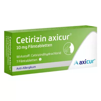 Cetirizin axicur® 10 mg film-coated tablets, 7 pcs Cetirizin axicur® 10 mg film-coated tablets, 7 pcs