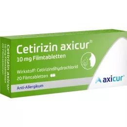 CETIRIZIN axicur 10 mg film-coated tablets, 20 pcs