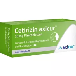 CETIRIZIN axicur 10 mg film-coated tablets, 50 pcs