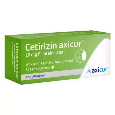 Cetirizin axicur® 10 mg film-coated tablets, 50 pcs Cetirizin axicur® 10 mg film-coated tablets, 50 pcs
