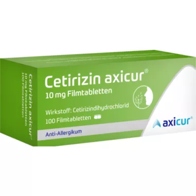 CETIRIZIN axicur 10 mg film-coated tablets, 100 pcs