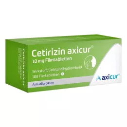 Cetirizin axicur® 10 mg film-coated tablets, 100 pcs