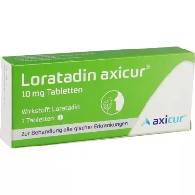 LORATADIN axicur 10 mg tablets, 7 pcs