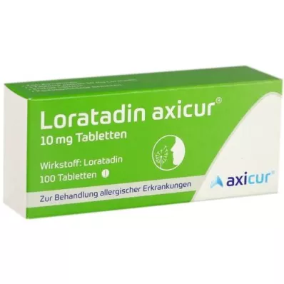 LORATADIN axicur 10 mg tablets, 100 pcs