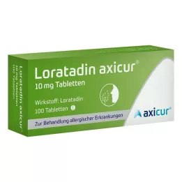 Loratadine axicur 10 mg tablets, 100 pcs